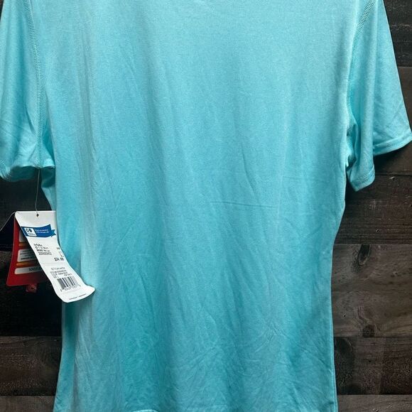 Brooks Women’s Size Large Live Love Run Athletic Shirt Blue Short Sleeve NWT - Picture 5 of 5